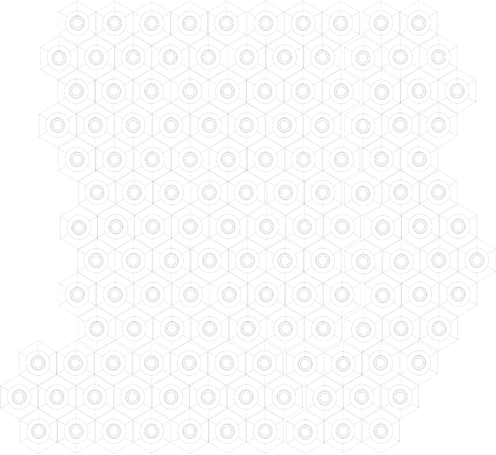 Hexagon line drawing